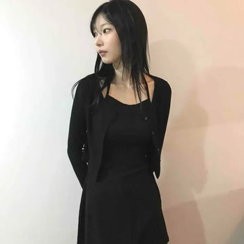 Halterneck slim-fit dress bolero set