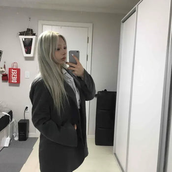 Minimal Collar Oversized Jacket