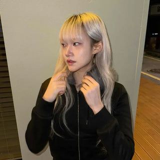 Soft Terry Crop Round Neck Zip-Up Jumper