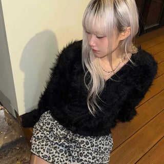 Cheetah Animal Tiered A-Line Mini Skirt