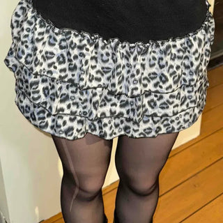 Cheetah Animal Tiered A-Line Mini Skirt
