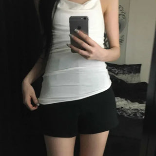 Hidden Zipper A-Line Tailored Shorts