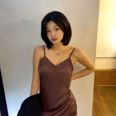 Relaxed Fit Plain Strap Sleeveless A-Line Mini Dress