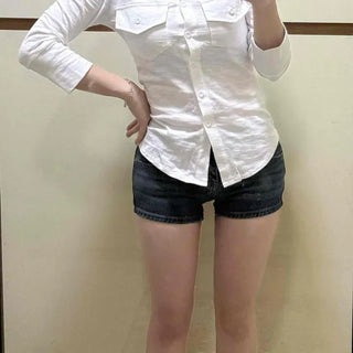 Regular Fit Washed Button Straight Daily Shorts