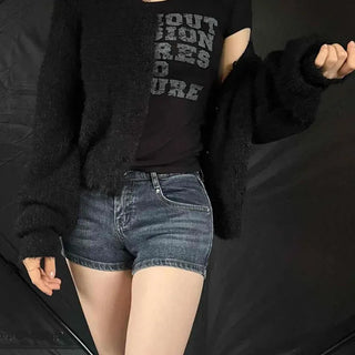 Oversized Plain Button Long Sleeve Daily Cardigan
