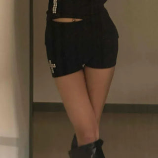 Slim Fit Studded Skinny Pilates Shorts
