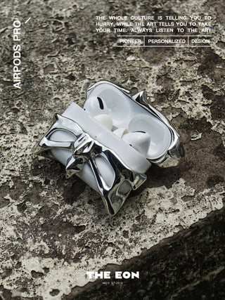 Bright Silver Bone Butterfly AirPodsPro1/2 protective cover