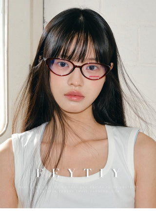 cranberry cat-eye glasses
