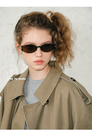 brown metal sunglasses