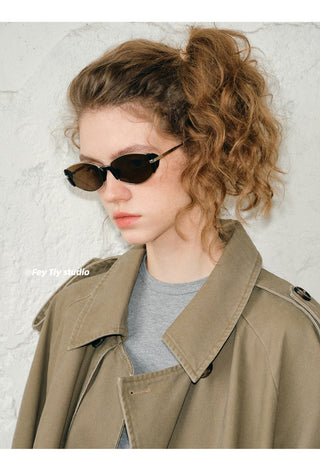 brown metal sunglasses