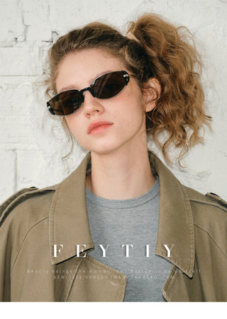 brown metal sunglasses