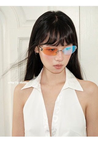 oval cat-eye sunglasses