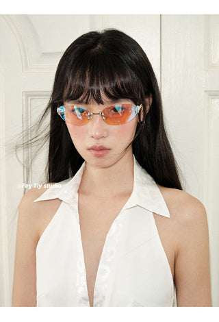 oval cat-eye sunglasses