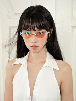 oval cat-eye sunglasses
