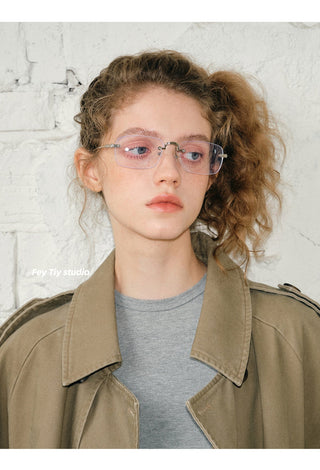 frameless blue glasses