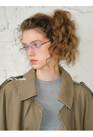 frameless blue glasses