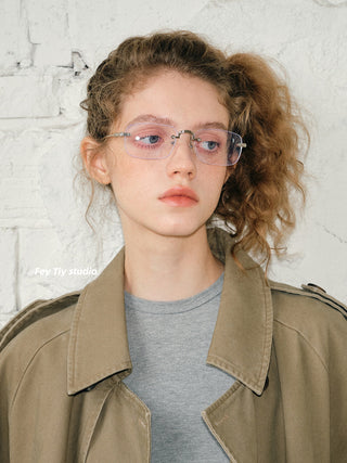 frameless blue glasses