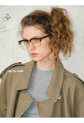 hawksbill half-rim glasses
