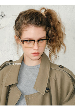 hawksbill half-rim glasses