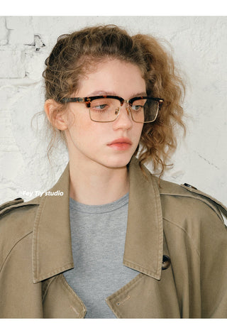 hawksbill half-rim glasses