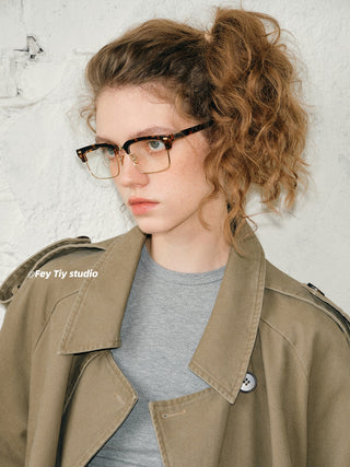 hawksbill half-rim glasses