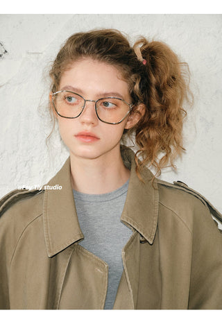 silver metal glasses