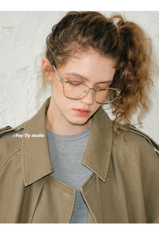 silver metal glasses