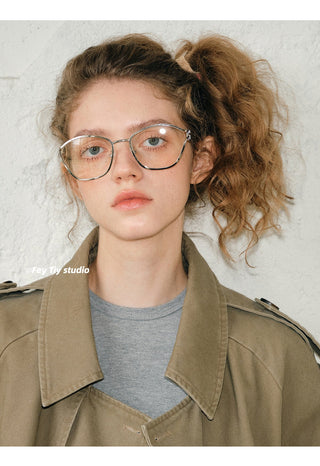 silver metal glasses