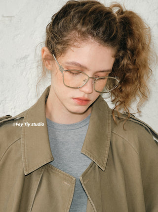silver metal glasses