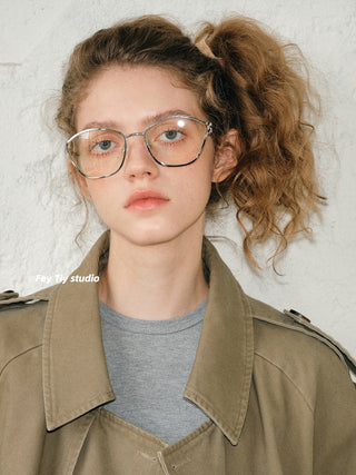 silver metal glasses