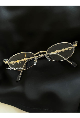 diamond silver glasses