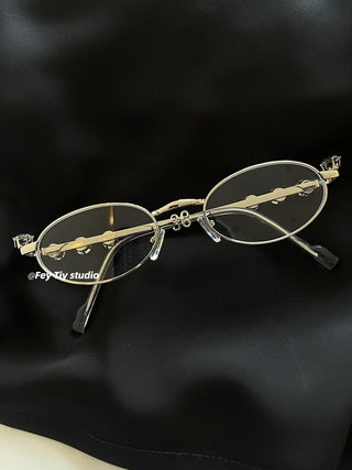 diamond silver glasses