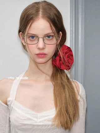 red rose hairband