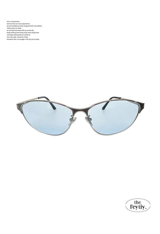 blue cat-eye sunglasses