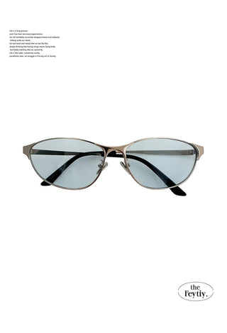 blue cat-eye sunglasses