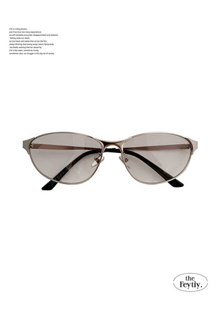 blue cat-eye sunglasses