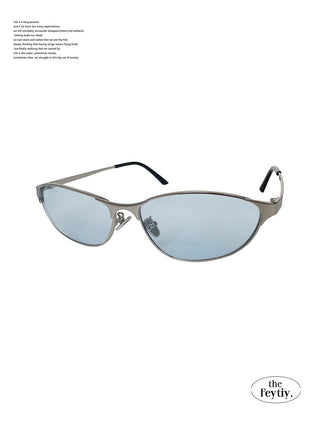 blue cat-eye sunglasses