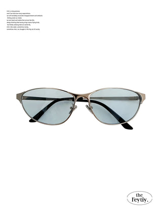 blue cat-eye sunglasses
