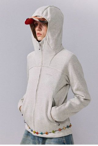 [Monterest] 5A Antibacterial Fleece-Lined Hooded Cardigan
