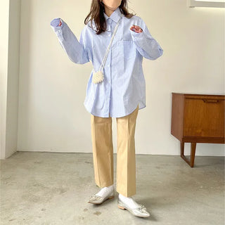 Pintuck Cotton Pants