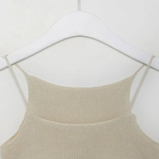 Knit camisole with built-in cups