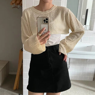 benny twist crop knit