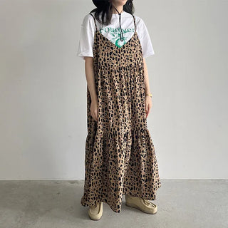 Leopard print long dress