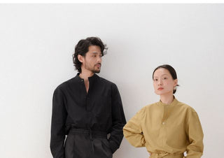[CULTUM] Cotton Stand Collar Shirt/Shorts