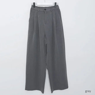 Two-pleat wide slacks