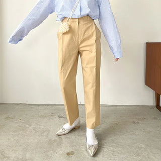 Pintuck Cotton Pants