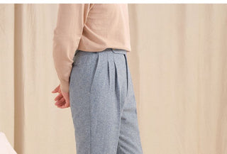 [CULTUM] Neapolitan Double Pleat Wool Blend Trousers