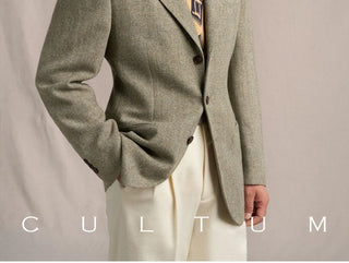 [CULTUM] Heavyweight Wool Herringbone Blazer