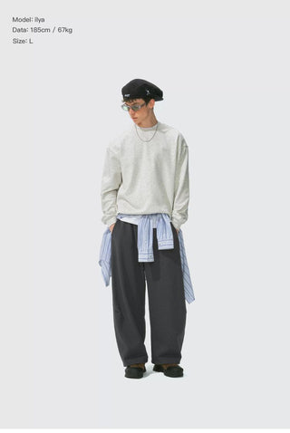 [Monterest] Logo Embroidered Wide Leg Sweatpants