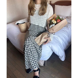 Perforated knit top